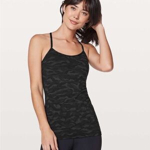 Lululemon Black Camouflage Strappy Tank